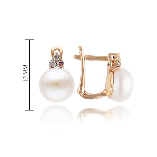 Didelio perlo auskarai