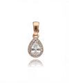 Auksinis lašo formos pakabukas su cirkoniu