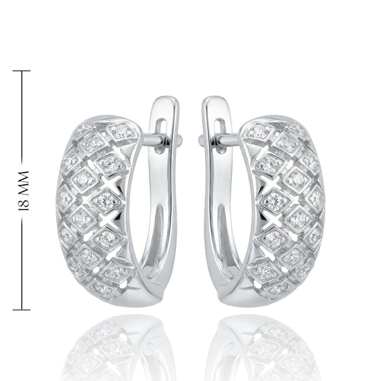 elegantiški sidabriniai auskarai