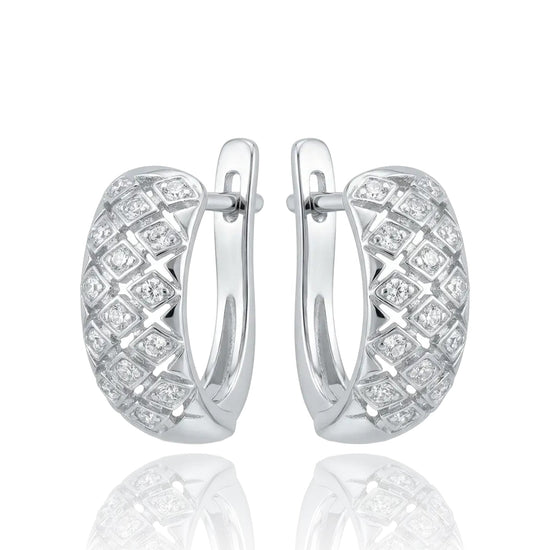 sidabriniai auskarai su cirkoniais