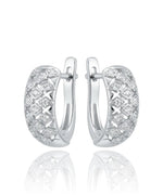 sidabriniai auskarai su cirkoniais