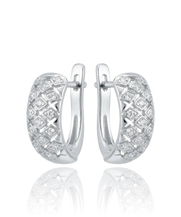 sidabriniai auskarai su cirkoniais