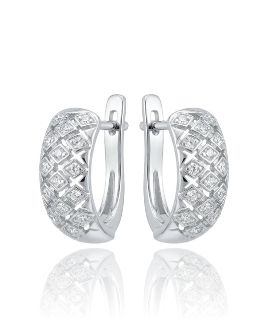 sidabriniai auskarai su cirkoniais