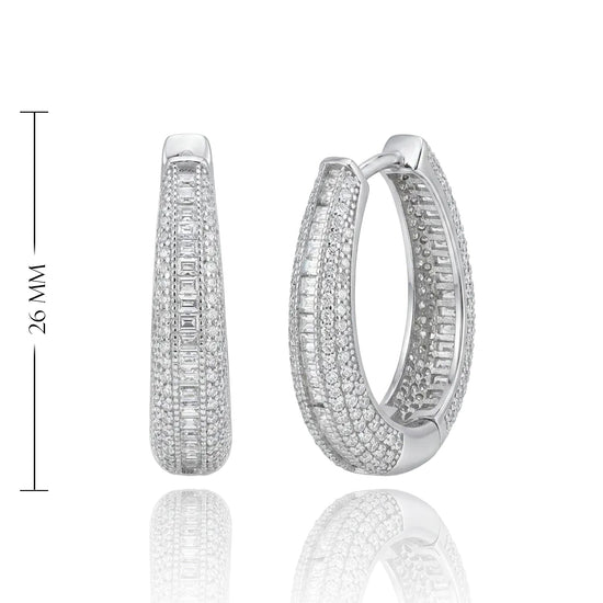 prabangūs sidabriniai auskarai