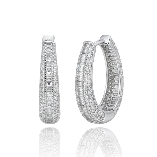 sidabriniai auskarai su cirkoniais