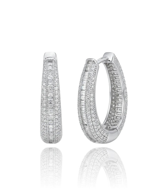 sidabriniai auskarai su cirkoniais