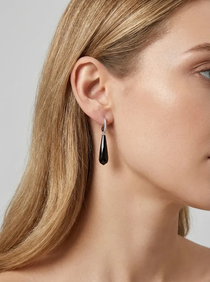 ilgi sidabriniai auskarai