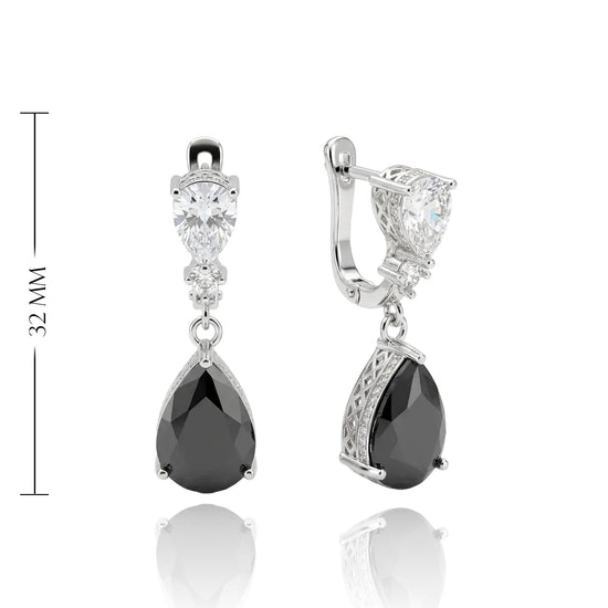 elegantiški sidabriniai auskarai