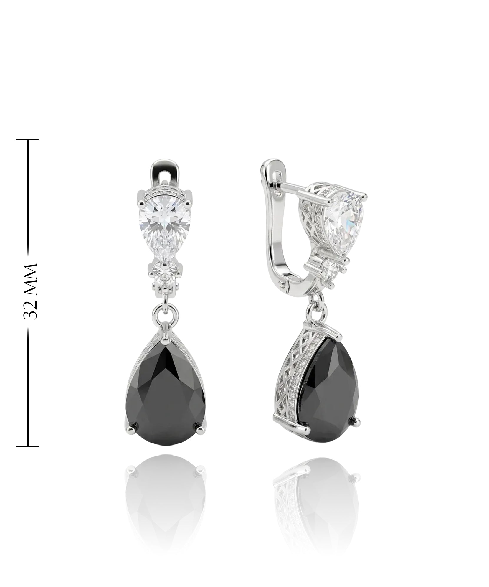 elegantiški sidabriniai auskarai