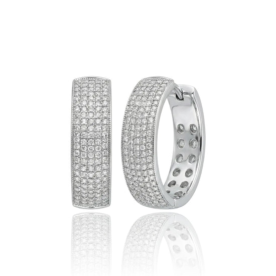 sidabriniai auskarai žiedeliai su cirkoniais