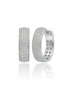 sidabriniai auskarai žiedeliai su cirkoniais