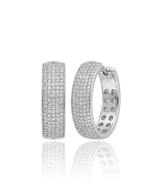 sidabriniai auskarai žiedeliai su cirkoniais