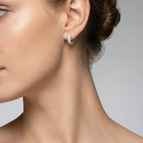 platus sidabriniai auskarai