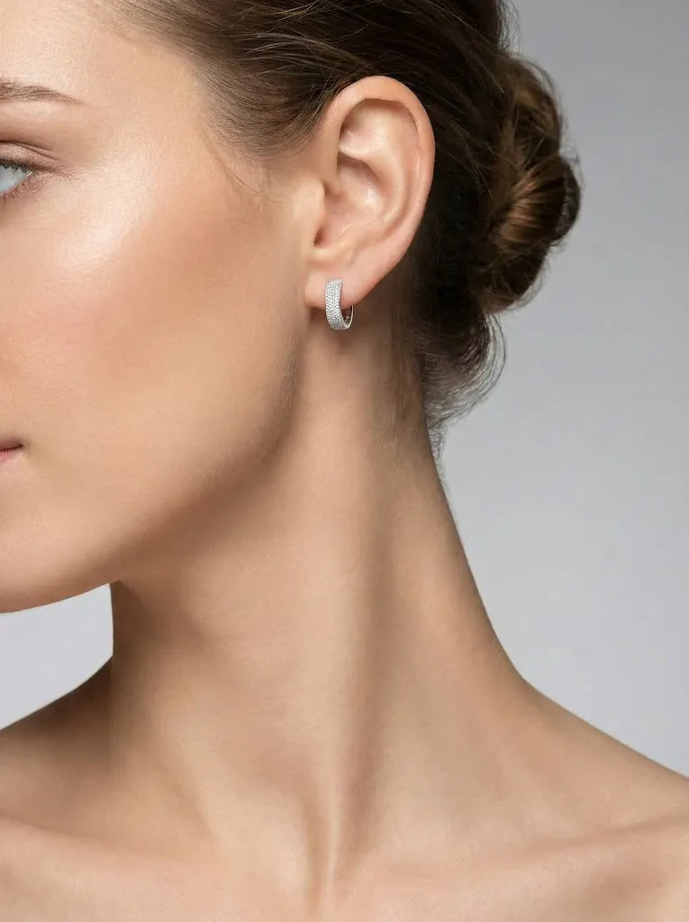 platus sidabriniai auskarai