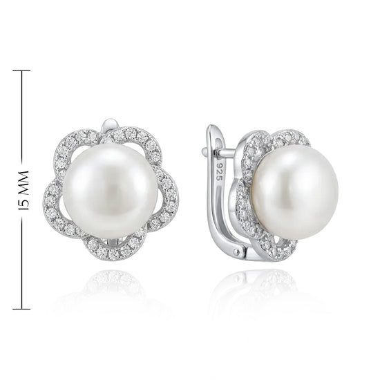 sidabriniai auskarai su anglišku užsegimu