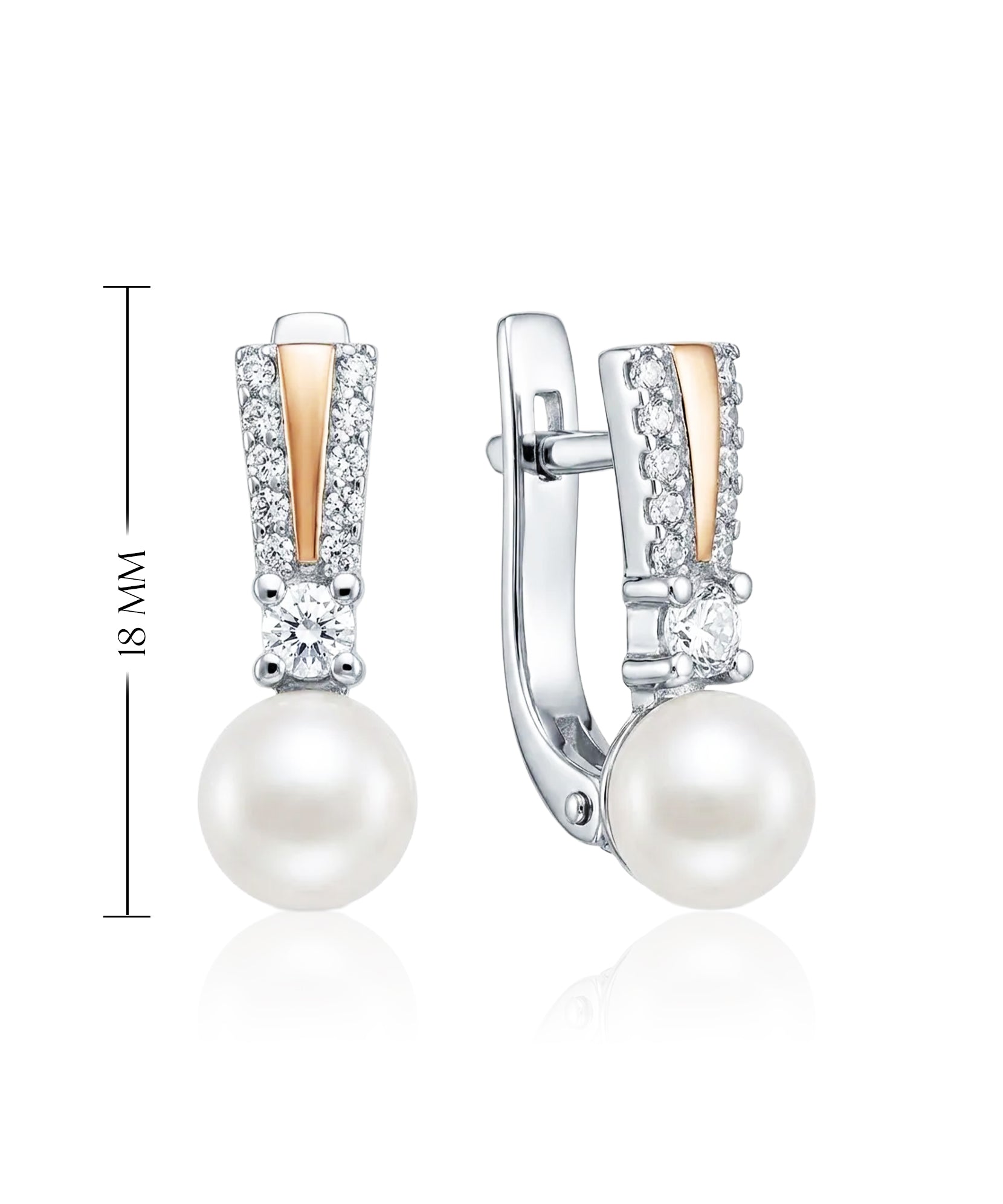 moteriški sidabriniai auskarai su perlu