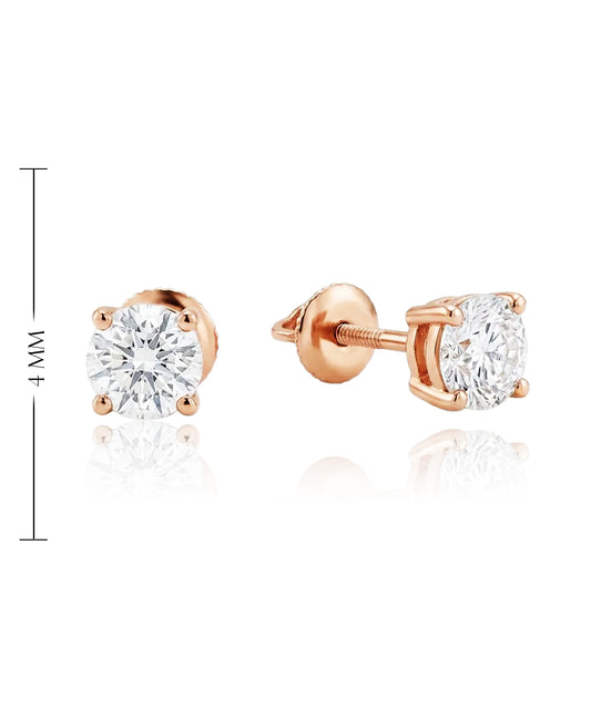 Gold earrings with 0.61ct diamonds
