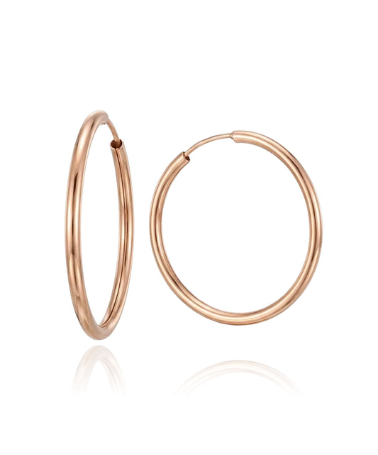 Rose gold hoops 33 mm