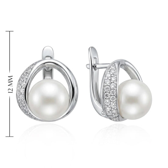 sidabriniai auskarai su cirkoniais