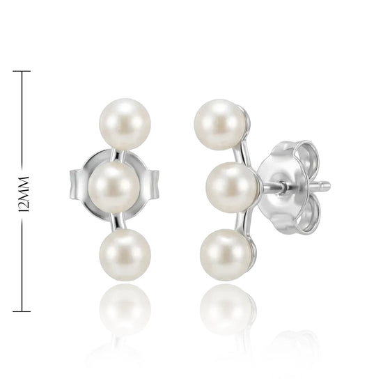 minimalistiniai sidabriniai auskarai