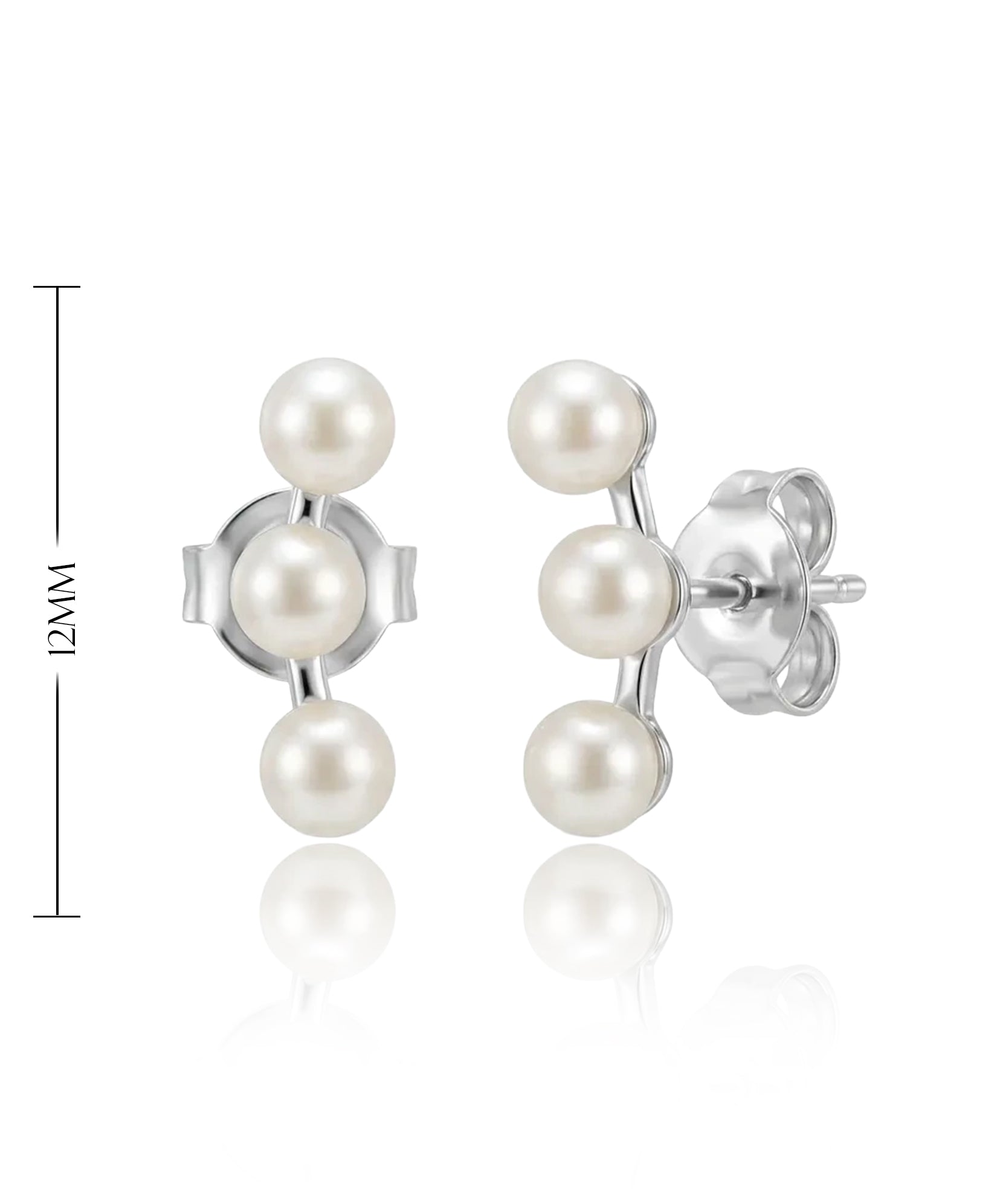 minimalistiniai sidabriniai auskarai