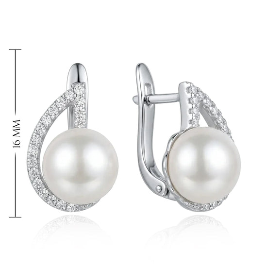 sidabriniai auskarai su cirkoniais