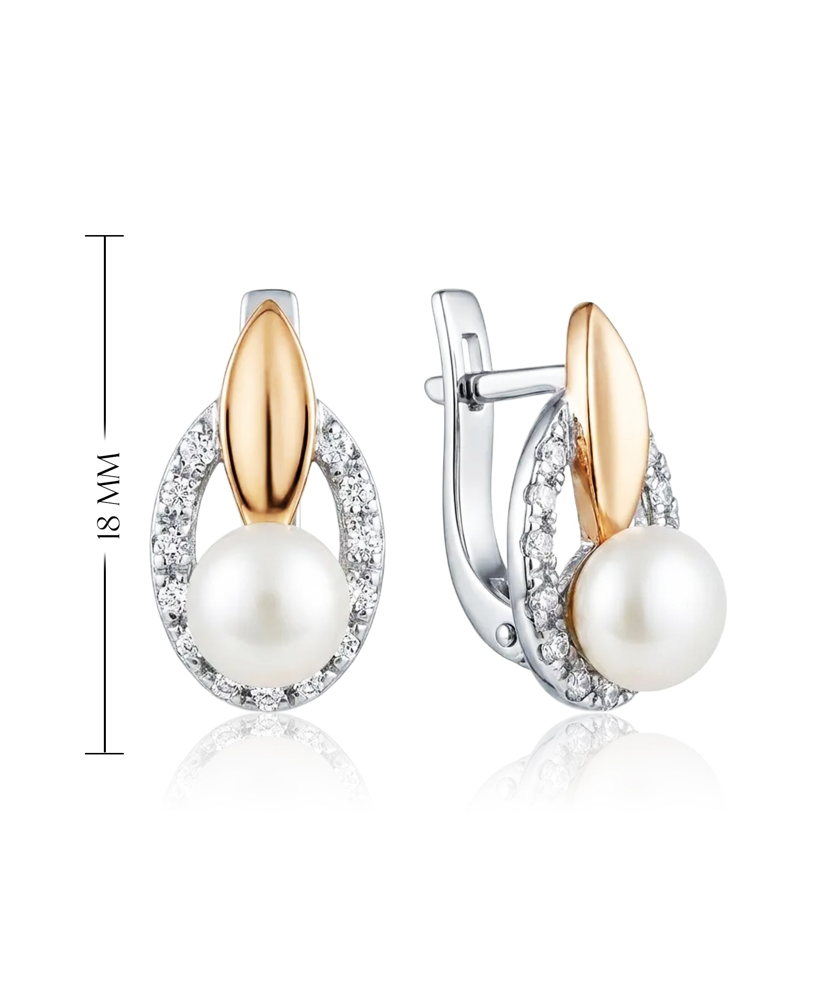 moteriški sidabriniai auskarai su perlu