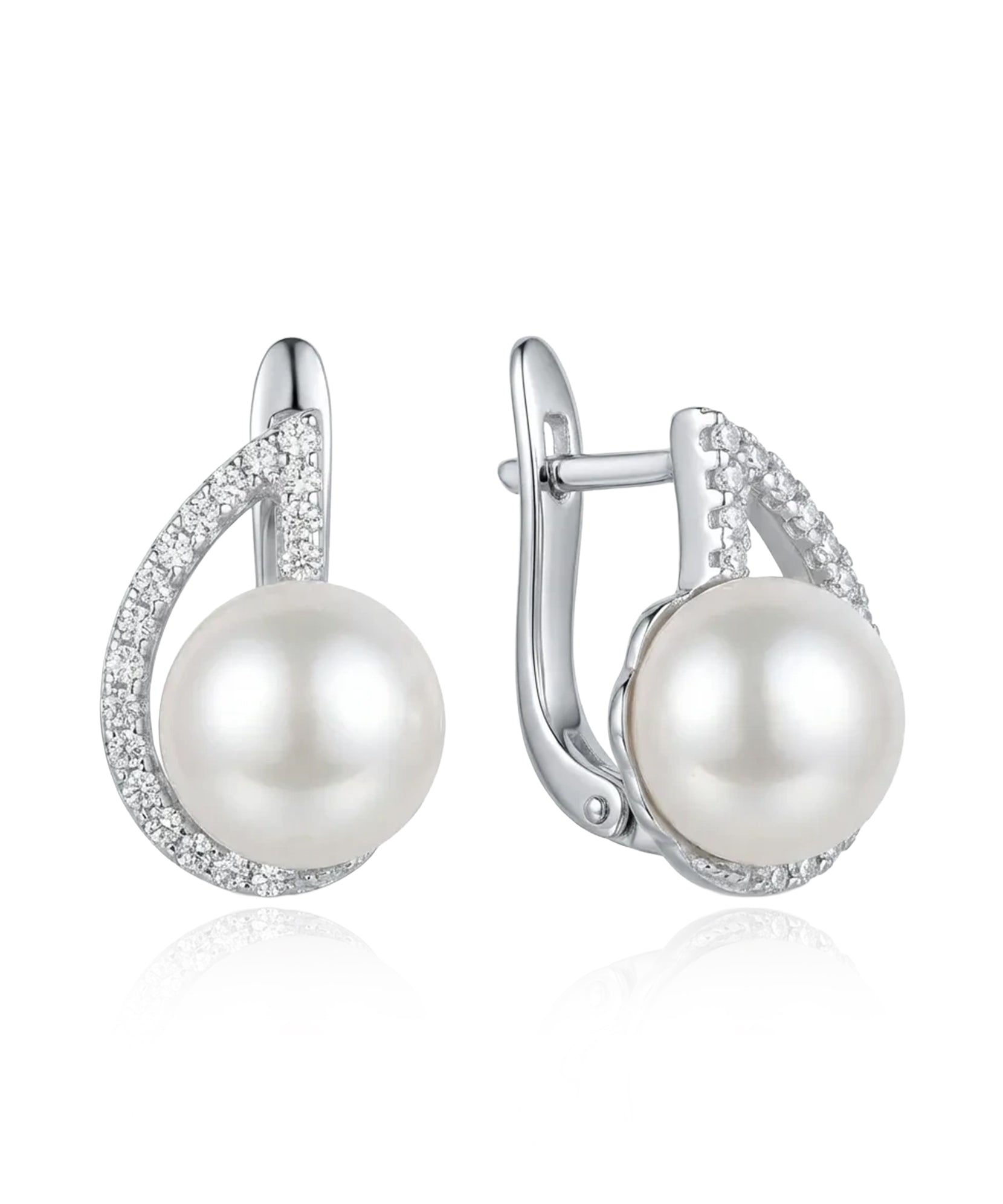 sidabriniai auskarai su perlu 925