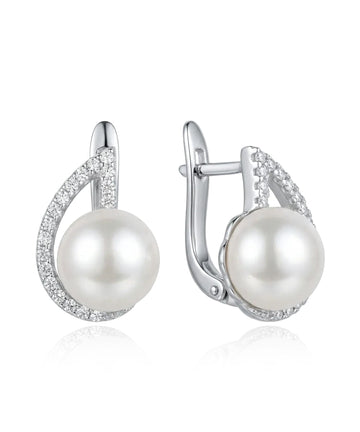 sidabriniai auskarai su perlu 925