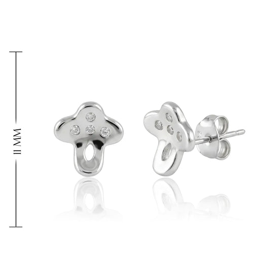 moteriški sidabriniai auskarai su cirkoniais