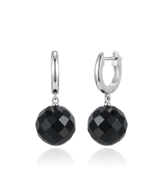 sidabriniai auskarai su agatu