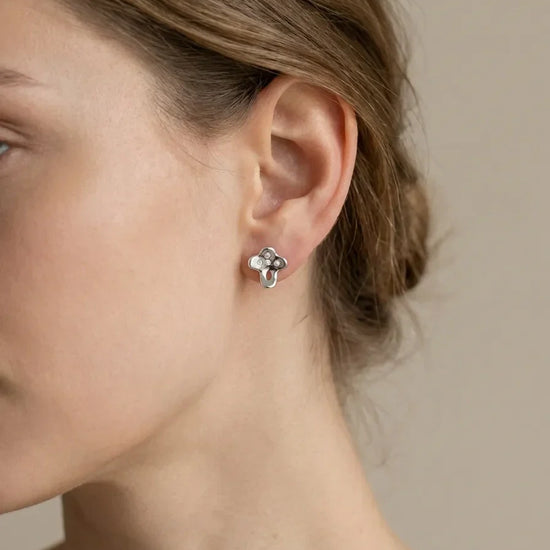 925 sidabro auskarai su cirkoniais