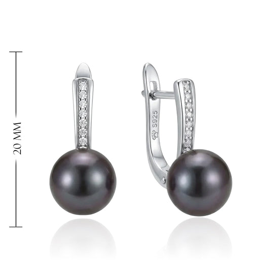 sidabriniai auskarai su cirkoniais