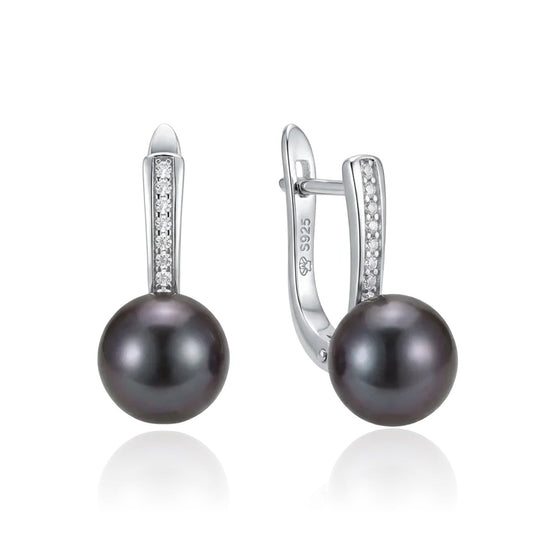 sidabriniai auskarai su perlais