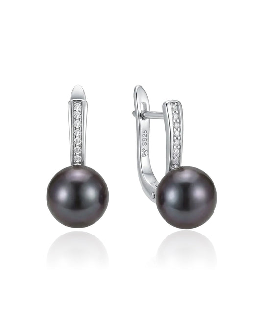 sidabriniai auskarai su perlais