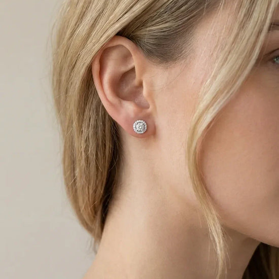 925 sidabro auskarai vinukai su cirkoniais