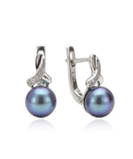 sidabriniai auskarai su perlu