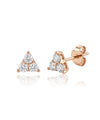 Gold earrings with diamonds