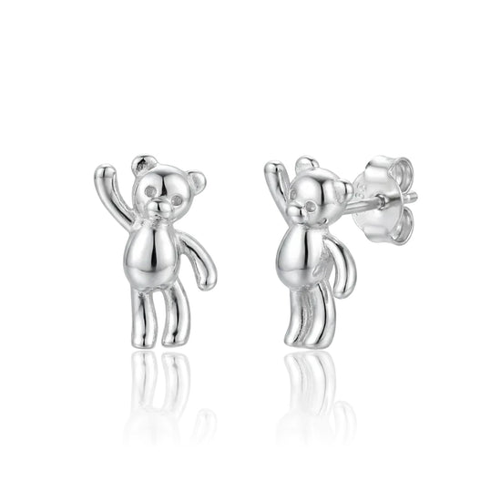 sidabriniai auskarai meškiukai