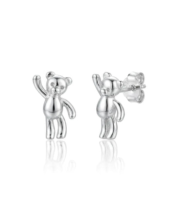 sidabriniai auskarai meškiukai