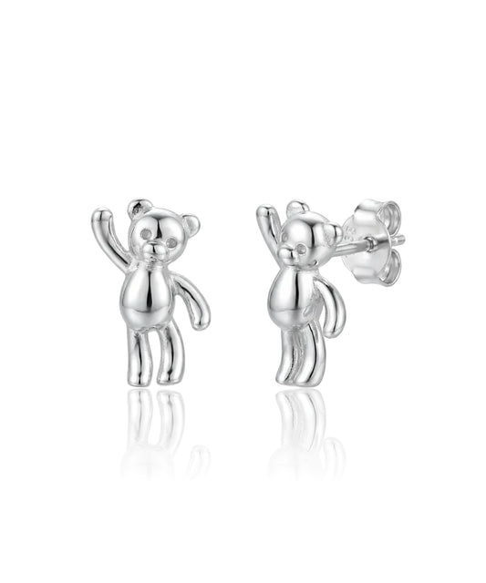 sidabriniai auskarai meškiukai