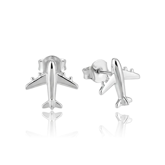 sidabriniai auskarai lėktuvas