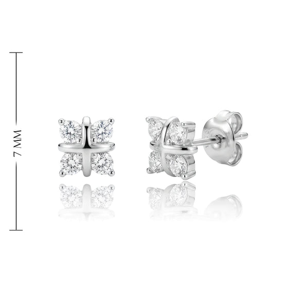 elegantiški sidabriniai auskarai