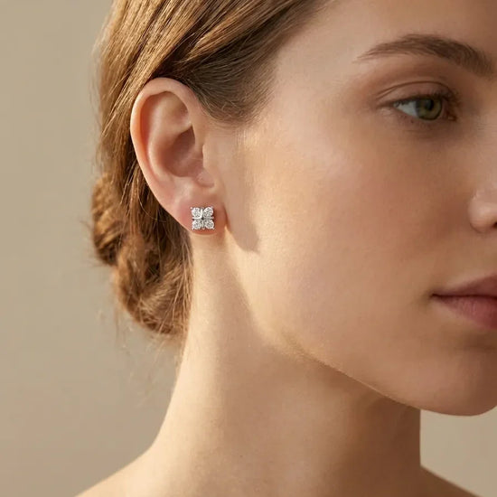 sidabriniai auskarai su cirkoniais