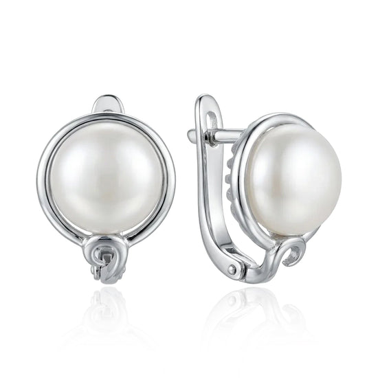 sidabriniai auskarai su perlu 925