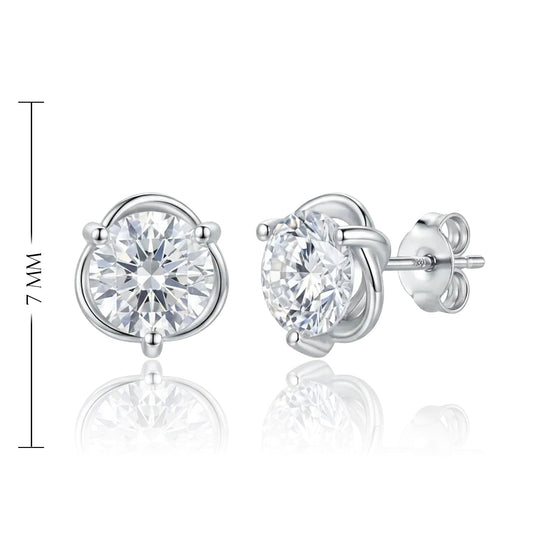 sidabriniai auskarai vinukai