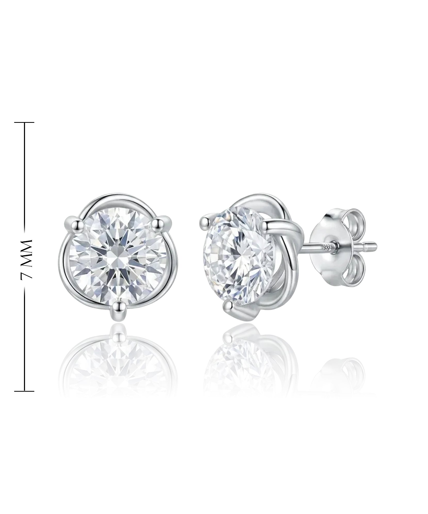 sidabriniai auskarai vinukai