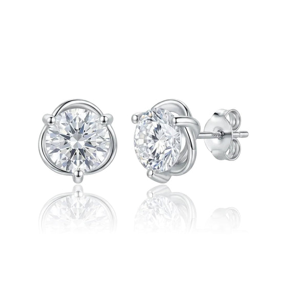 sidabriniai auskarai su cirkoniu