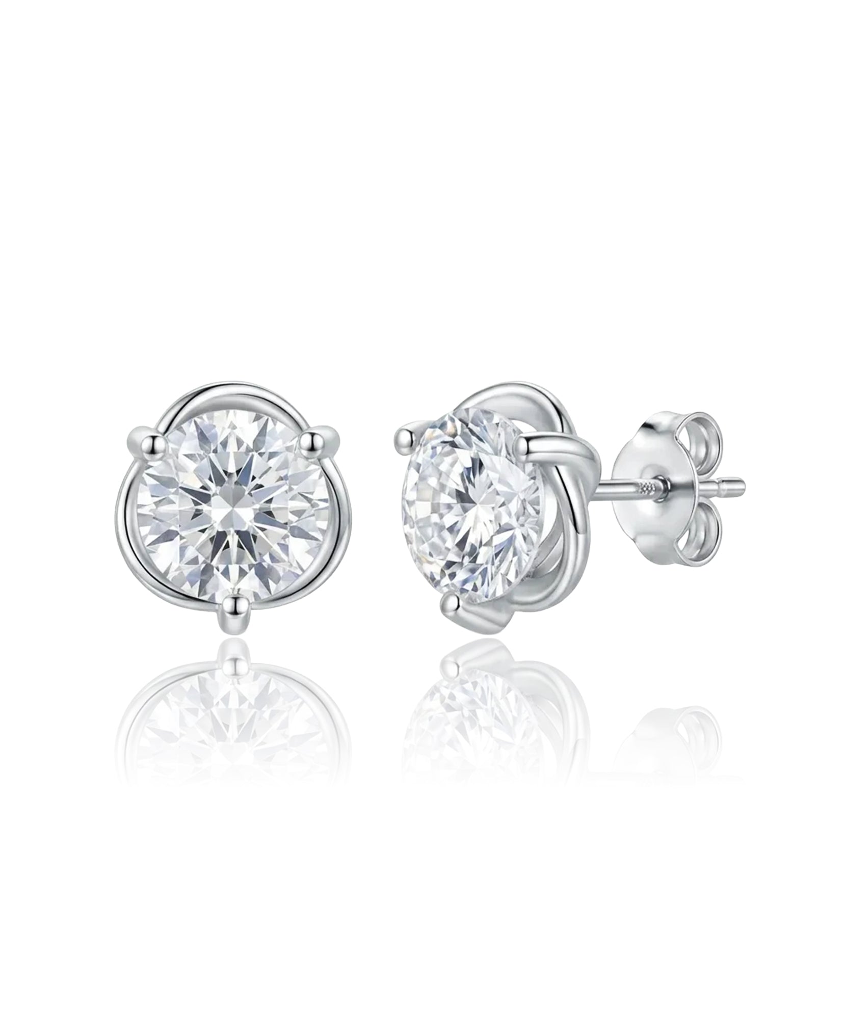 sidabriniai auskarai su cirkoniu