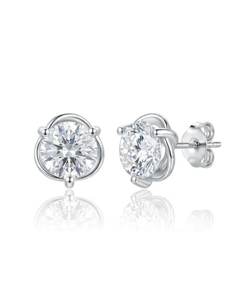 sidabriniai auskarai su cirkoniu